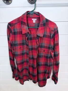 Carhartt Red and Black Buffalo Plaid Button-Up Shirt